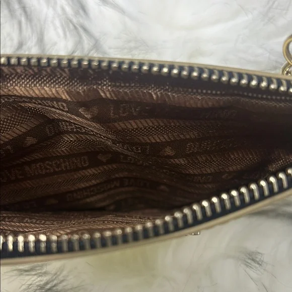 Love Moschino Gold Clutch Bag, GUC